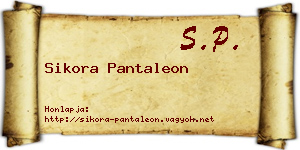 Sikora Pantaleon névjegykártya